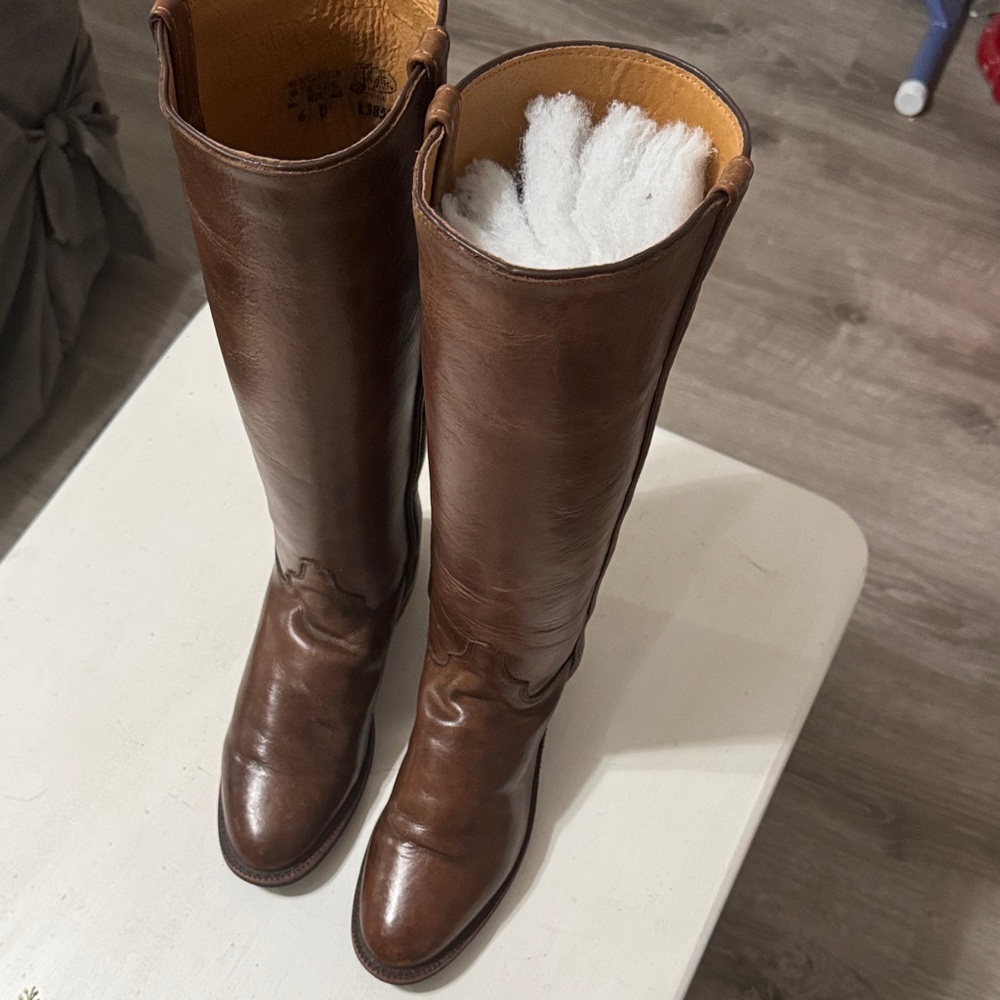 Justin Boots Women's Brown Leather Knee-High Boots